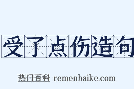 受了点伤造句是什么意思的图片